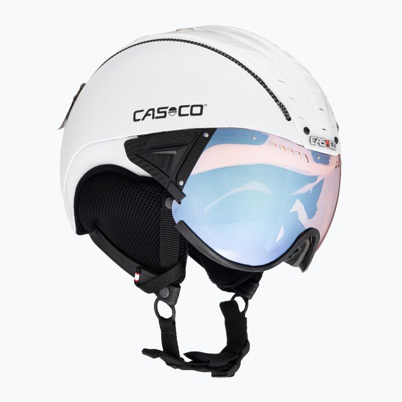 Skihelm CASCO SP-2 Photomatic Visier strukturiert weiß glänzend