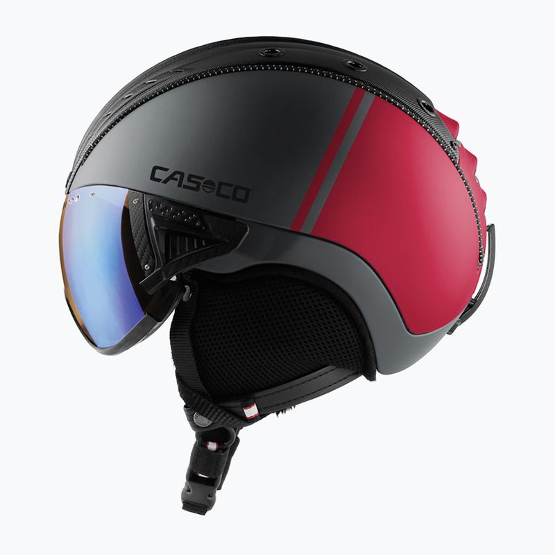 Skihelm CASCO SP-2 Photomatic Visier strukturiert arsenic grau / rot 6