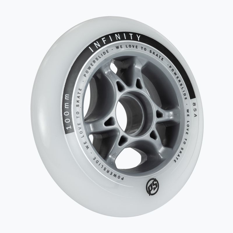 Powerslide Infinity II Rollerblade Rollen 100mm/85A 4 Stück weiß 905224 2