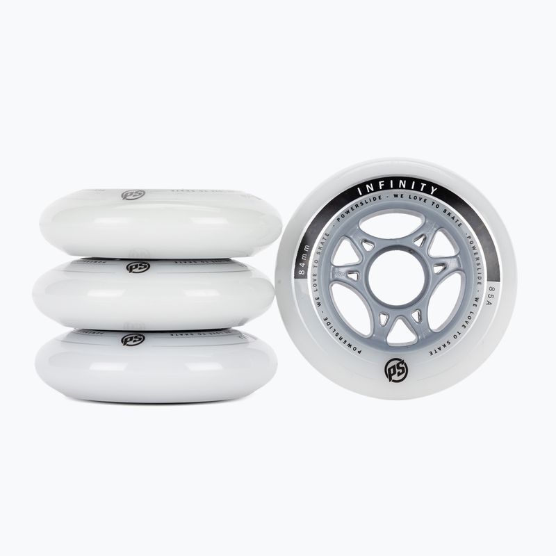 Powerslide Infinity II 84mm/85A Rollerblade Rollen 4 Stück weiß 905226