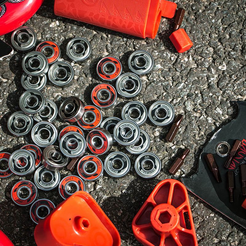 WICKED ABEC 7 8er-Pack rot/schwarz Lager 310031 4