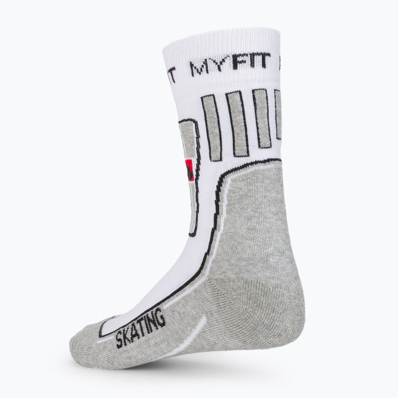 Powerslide MyFit Skatesocken weiß und grau 900988 2