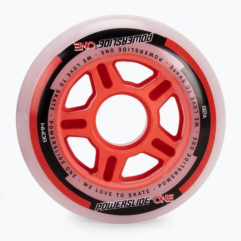 Powerslide PS One Spacer/Bearings 80mm/82A 8 Stück weiß 905308 Rollerblade Rollen mit Lagern