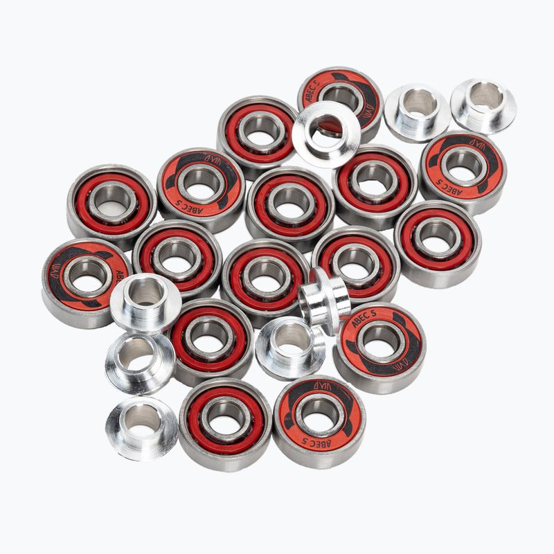 Powerslide PS One Spacer/Bearings 80mm/82A 8 Stück weiß 905308 Rollerblade Rollen mit Lagern 3