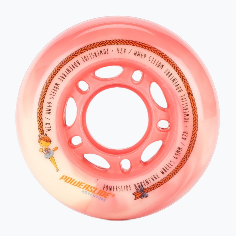 Powerslide Princess Girls Wheel 64 4er-Pack rosa 905315 Rollerblade-Räder 2