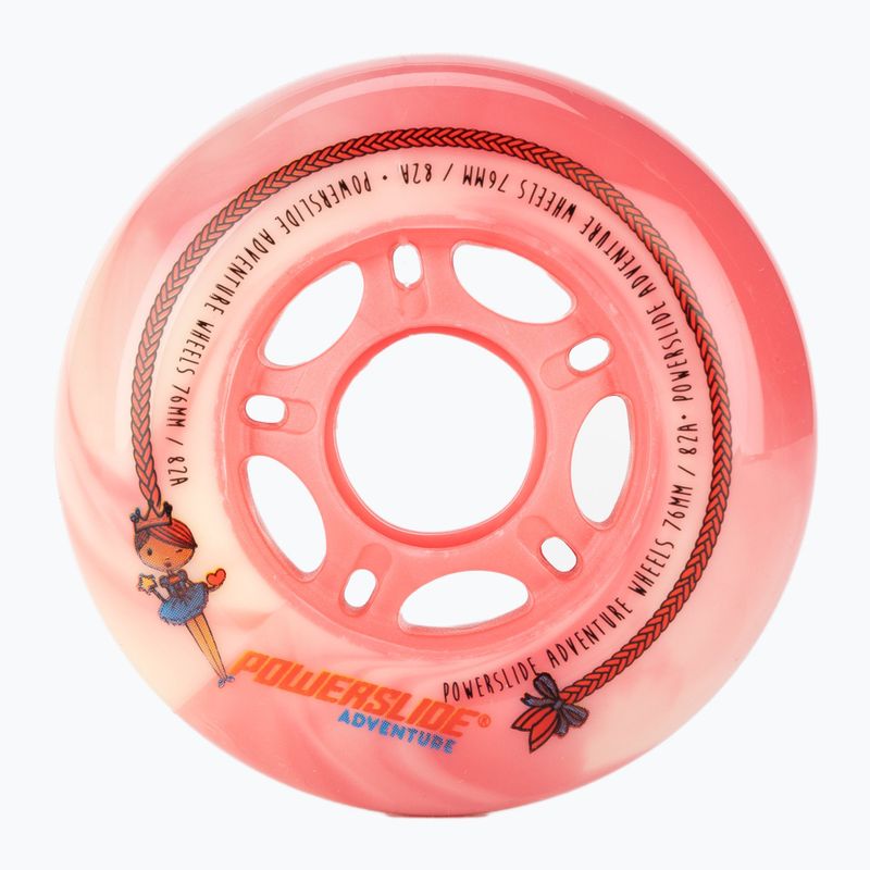Powerslide Princess Girls Wheel 76 4er-Pack rosa 905317 Rollerblade-Räder 2