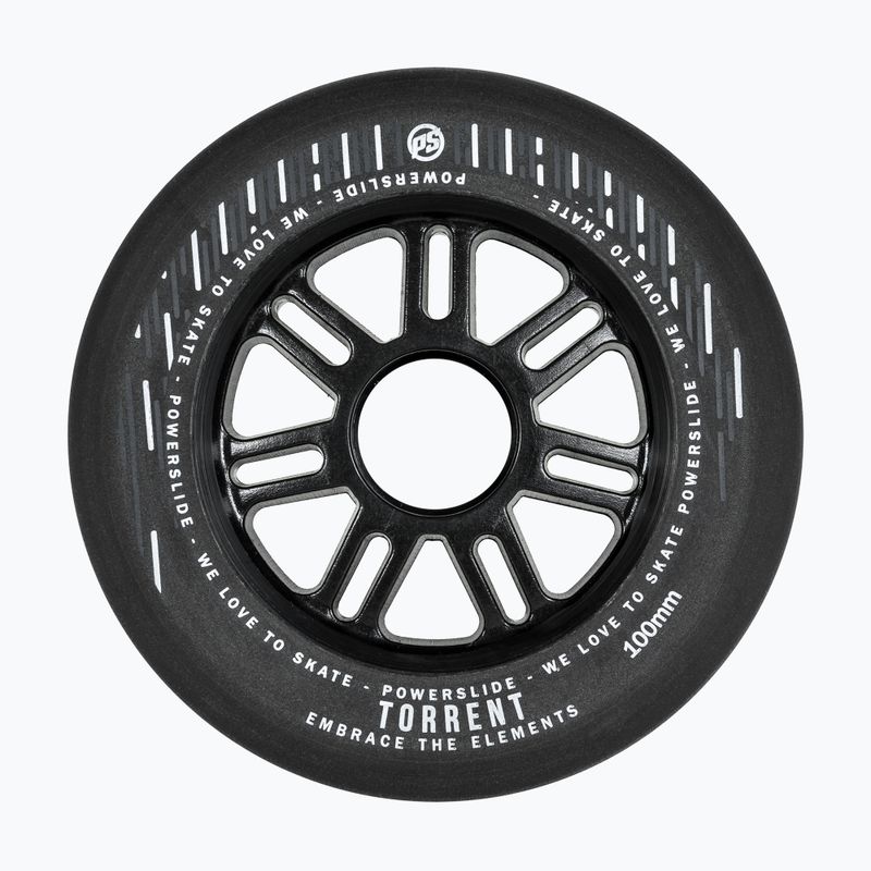 Powerslide Torrent Rain 100 mm/84A Rollerblade Rollen 4 Stück schwarz.
