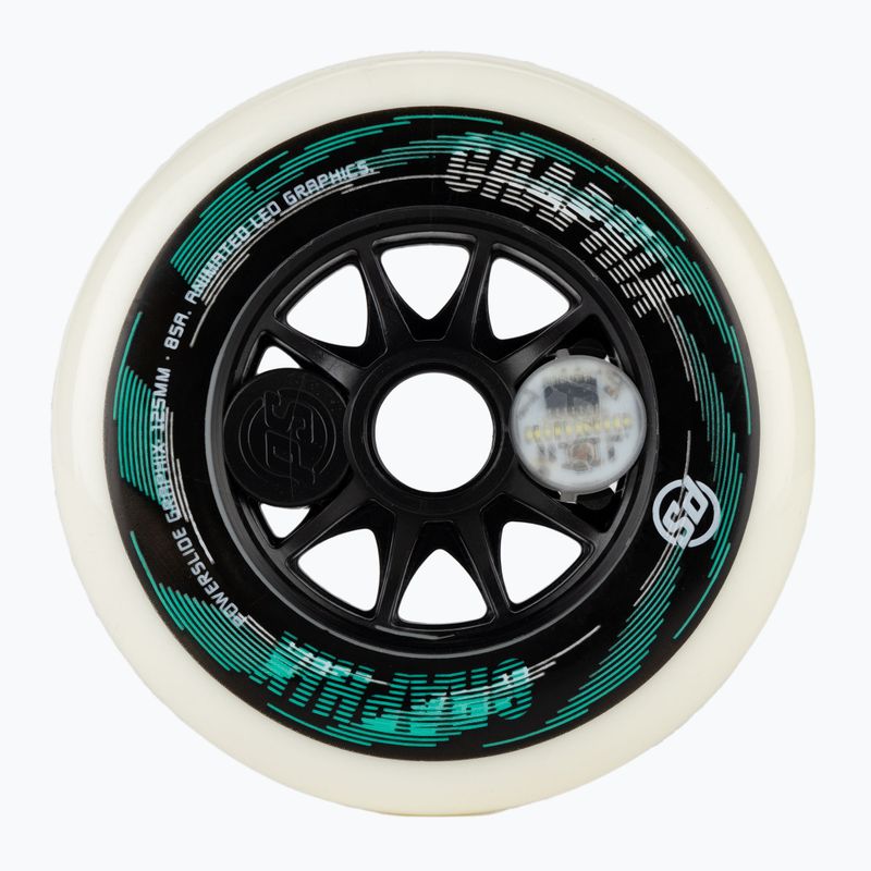 Powerslide Graphix Links Rollerblade Räder weiß 905361