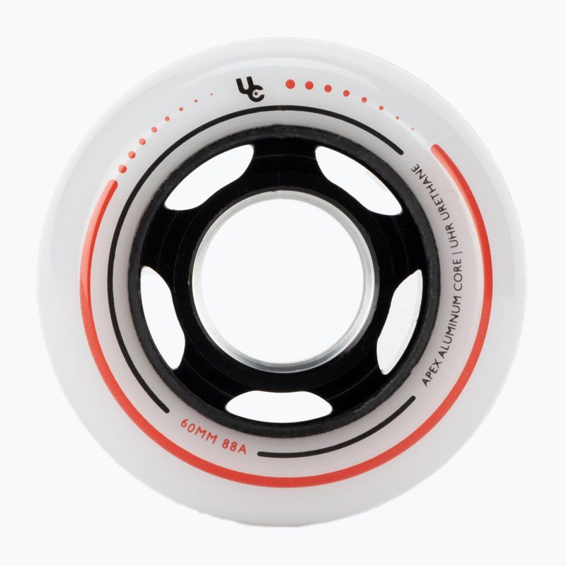 UNDERCOVER WHEELS Apex 60 4er-Pack weiß/schwarze Rollerblade-Räder 406192 2
