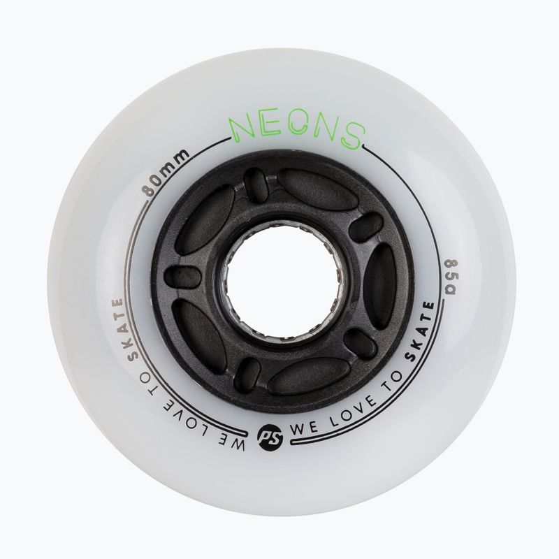 Powerslide Neons 80 mm/85A Rollerblade Rollen 4 Stück grün.