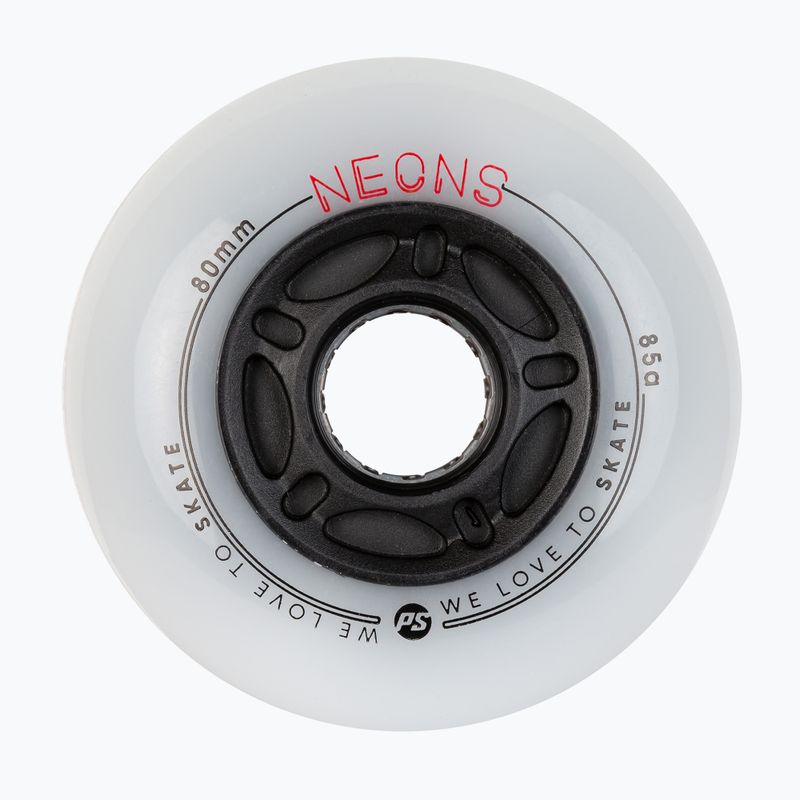 Powerslide Neons 80 mm/85A Rollerblade Rollen 4 Stück rot.