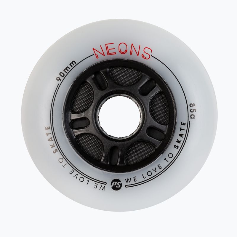 Powerslide Neons 90 mm/85A Rollerblade Rollen 4 Stück rot.