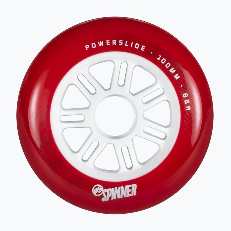 Powerslide Spinner 100 mm/88A Rollerblade Rollen 3 Stück rot.