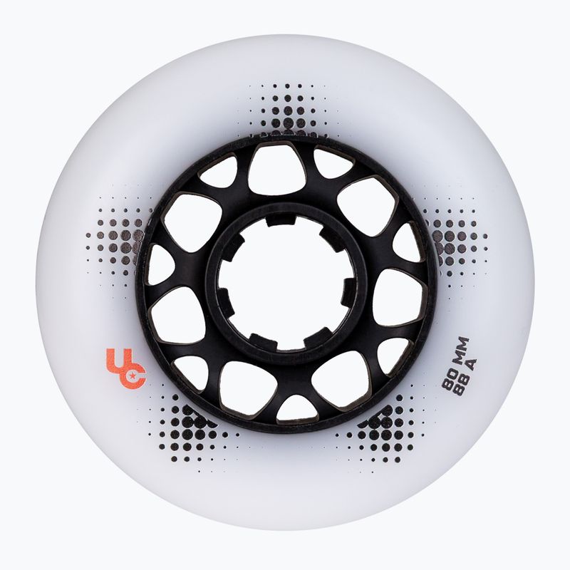 Inlinerrollen UNDERCOVER WHEELS Team Pro 80 mm/88A 4 pcs. white 2