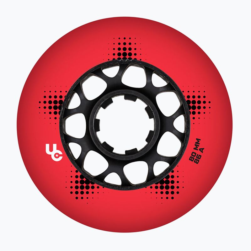 Inlinerrollen UNDERCOVER WHEELS Team Pro 80 mm/86A 4 pcs. red