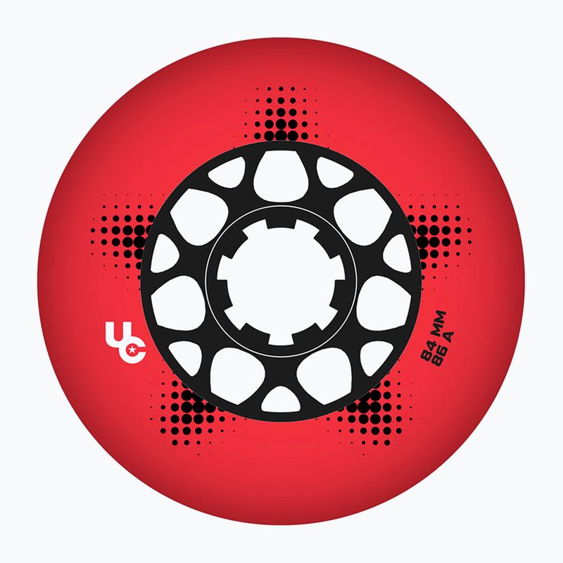 Inlinerrollen UNDERCOVER WHEELS Team Pro 84 mm/86A 4 pcs. red
