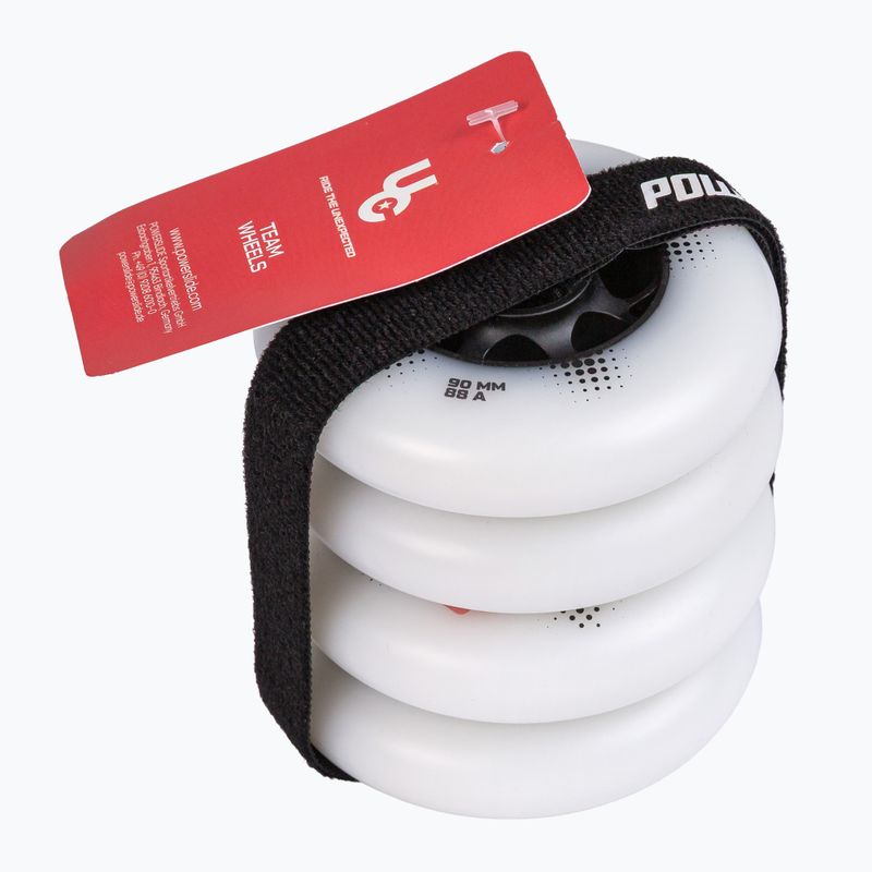 Inlinerrollen UNDERCOVER WHEELS Team Pro 90 mm/88A 4 pcs. white 2