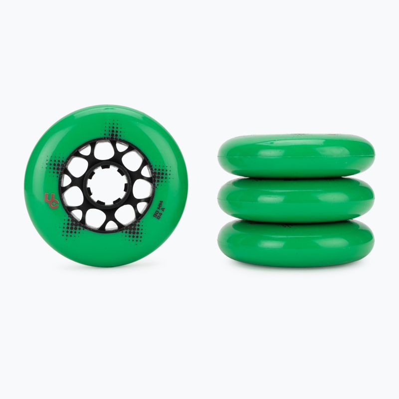 Inlinerrollen UNDERCOVER WHEELS Team Pro 90 mm/84A 4 pcs. green 2