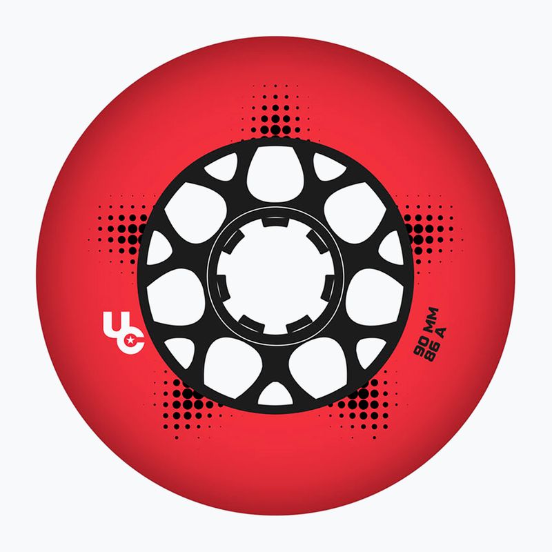 Inlinerrollen UNDERCOVER WHEELS Team Pro 90 mm/86A 4 pcs. red