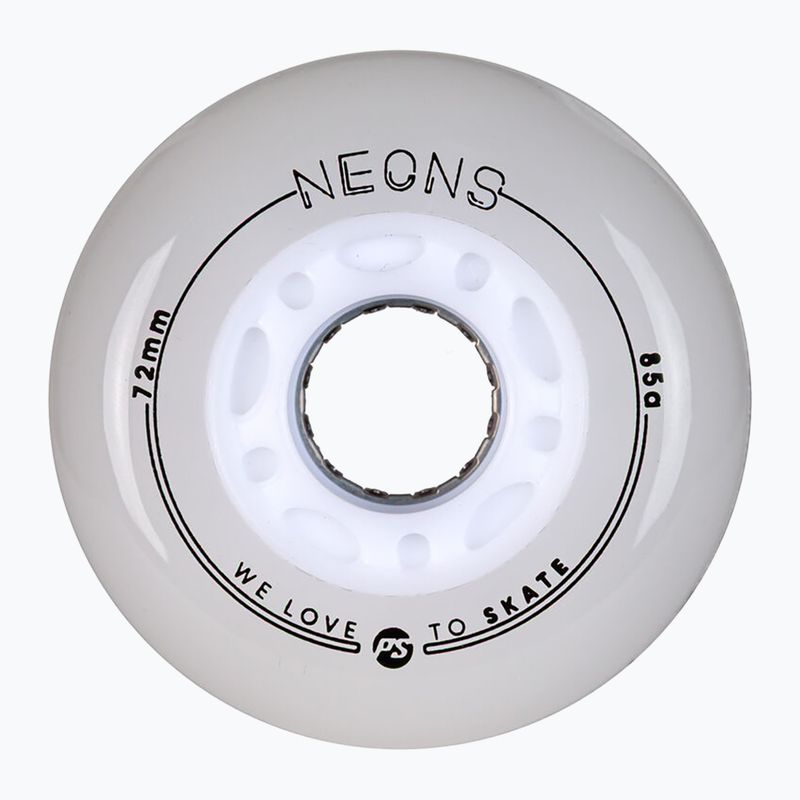 Inlinerrollen Powerslide Neons LED 72 mm/85A 4 pcs. white