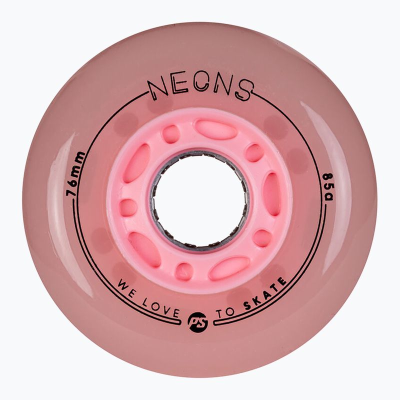 Inlinerrollen Powerslide Neons LED 76 mm/85A 4 pcs. rose