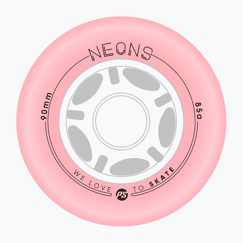 Inlinerrollen Powerslide Neons LED 90 mm/85 A 4 pcs. rose