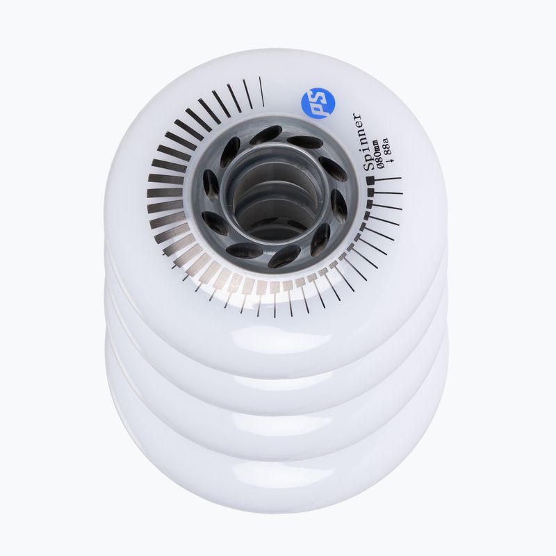 Inlinerrollen Powerslide Spinner 80 mm/88A 4 pcs. white 3