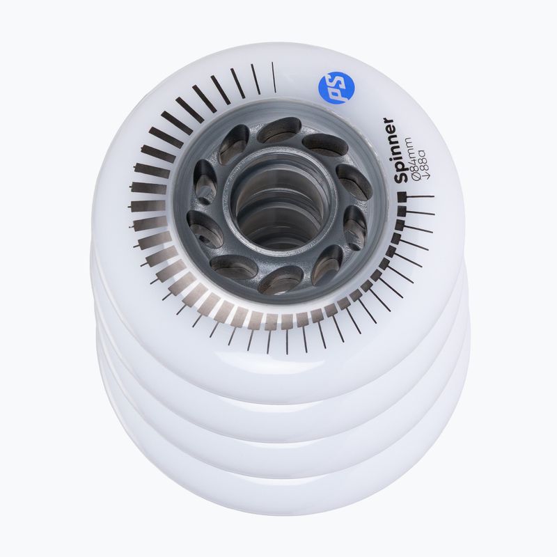 Inlinerrollen Powerslide Spinner 84 mm/88A 4 pcs. white 3