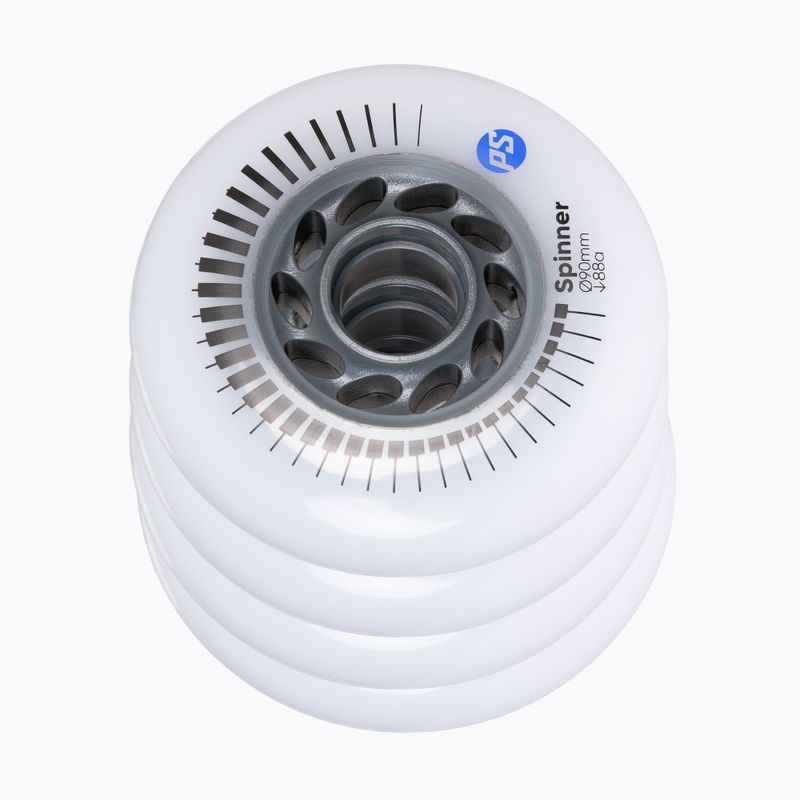 Inlinerrollen Powerslide Spinner 90 mm/88A 4 pcs. white 3
