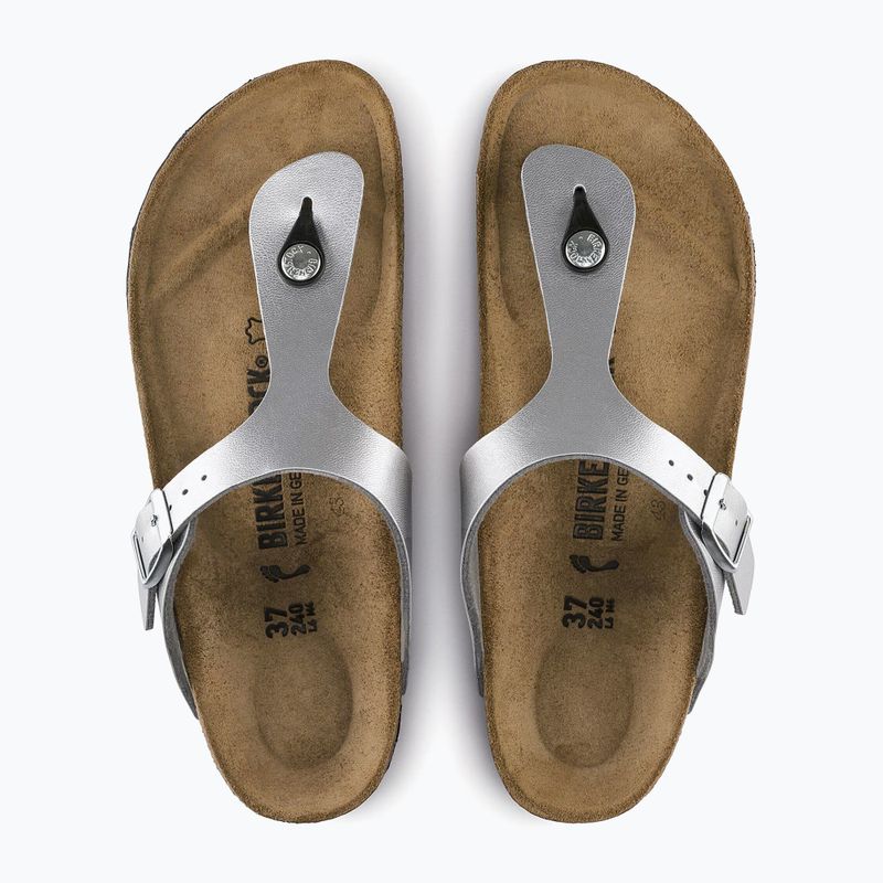 Flip-Flops BIRKENSTOCK Gizeh Birko-Flor Narrow silver 4