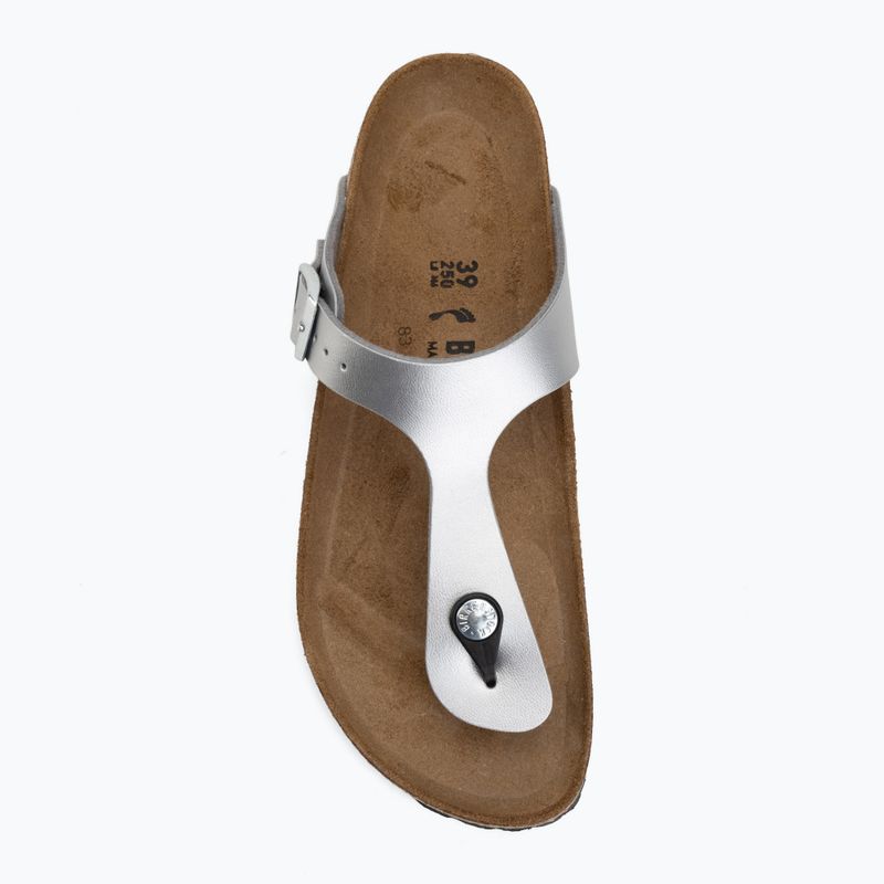 Flip-Flops BIRKENSTOCK Gizeh Birko-Flor Narrow silver 5