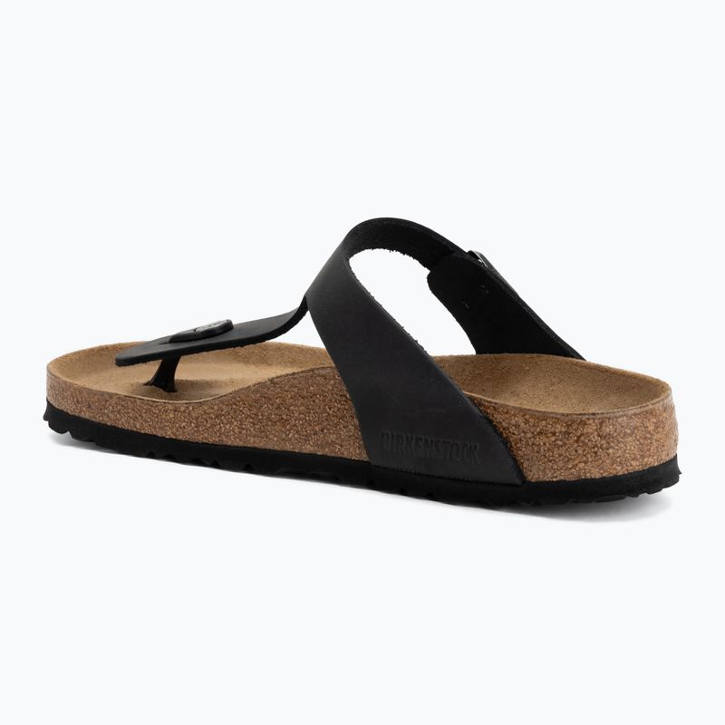 Badelatschen BIRKENSTOCK Gizeh Oiled Leather black 3