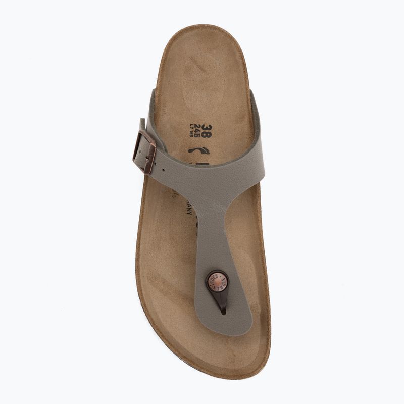 Schlappen BIRKENSTOCK Gizeh Birkibuc Narrow stone 5