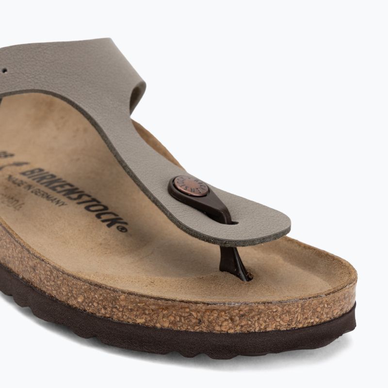 Schlappen BIRKENSTOCK Gizeh Birkibuc Narrow stone 7