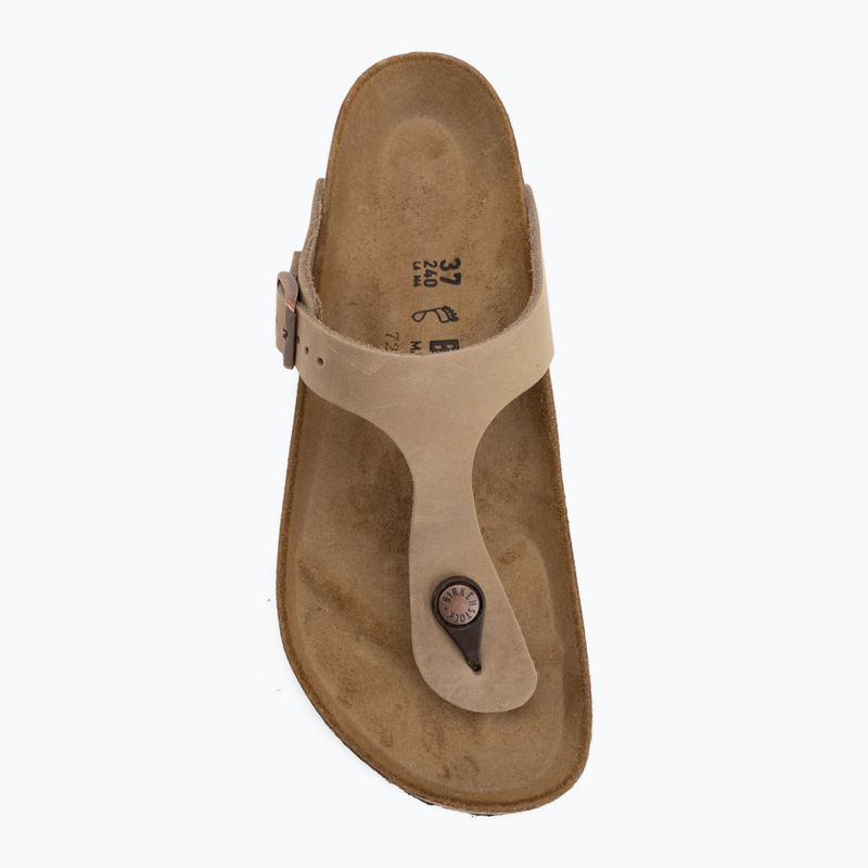 Badelatschen BIRKENSTOCK Gizeh Oiled Leather tabacco brown 5