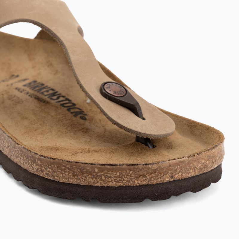 Badelatschen BIRKENSTOCK Gizeh Oiled Leather tabacco brown 7