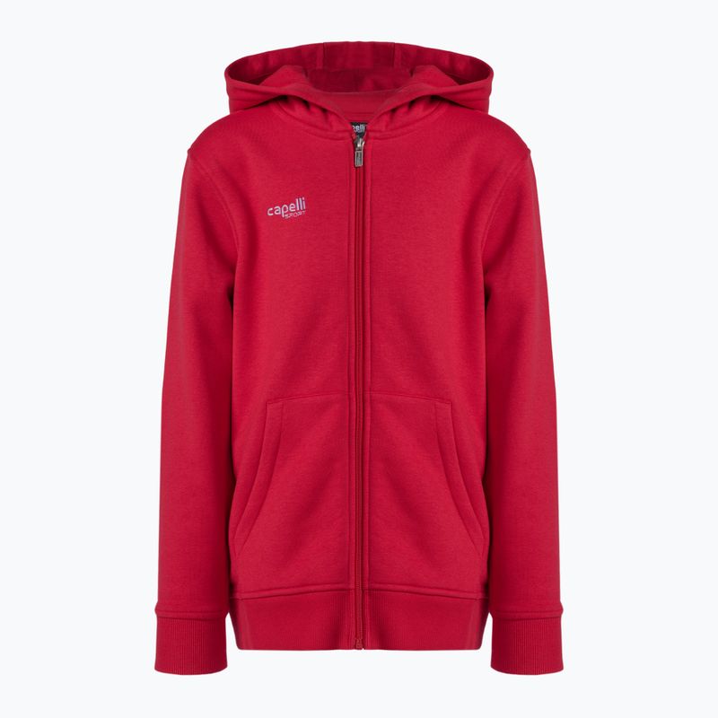 Capelli Basics Jugend Zip Fußball Hoodie rot