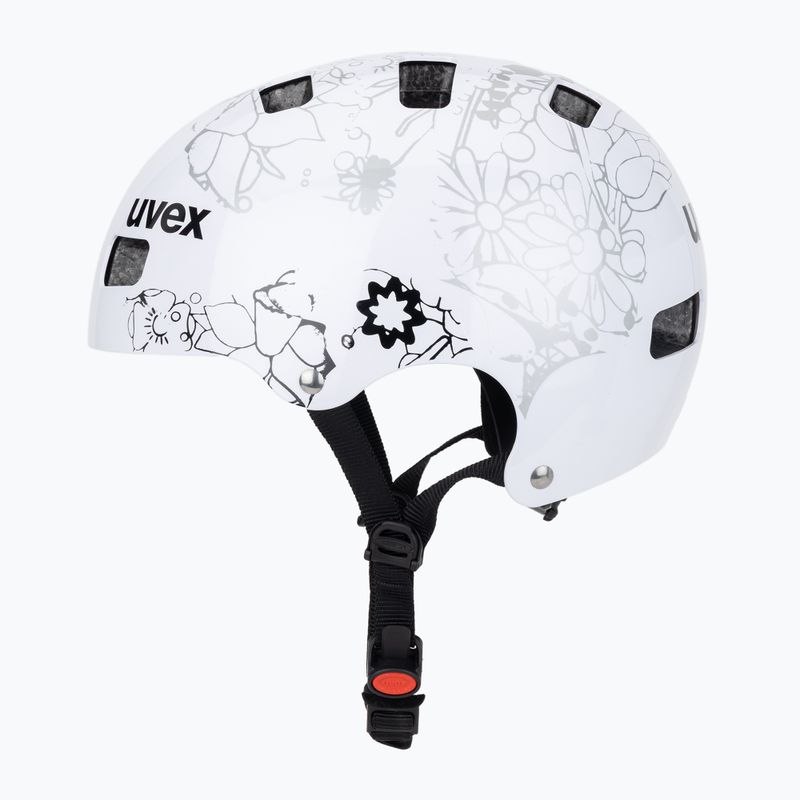 Kinderhelm UVEX Kid 3 white flower/black 3