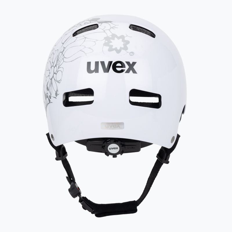 Kinderhelm UVEX Kid 3 white flower/black 4