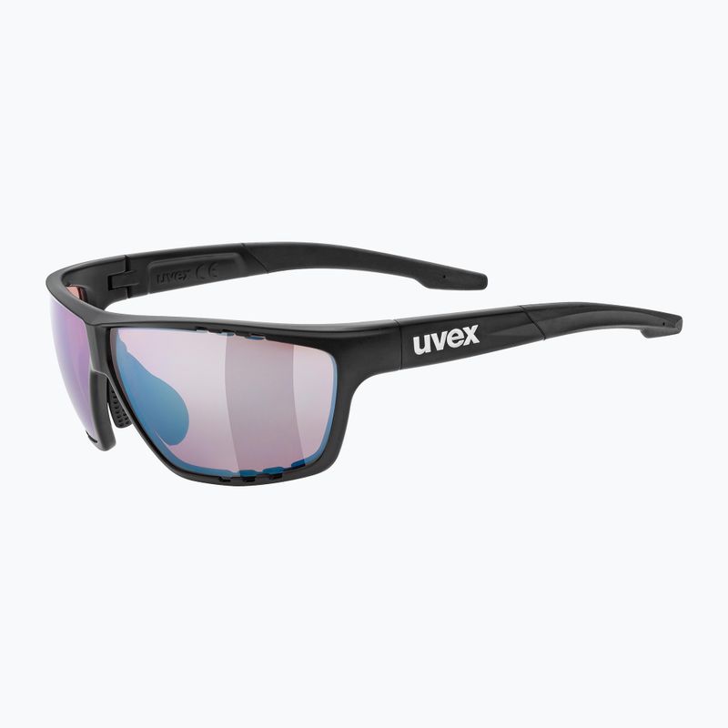 UVEX Sportstyle 706 CV Schwarz/Lichtspiegel Bernstein Sonnenbrille 53/2/018/2296 5