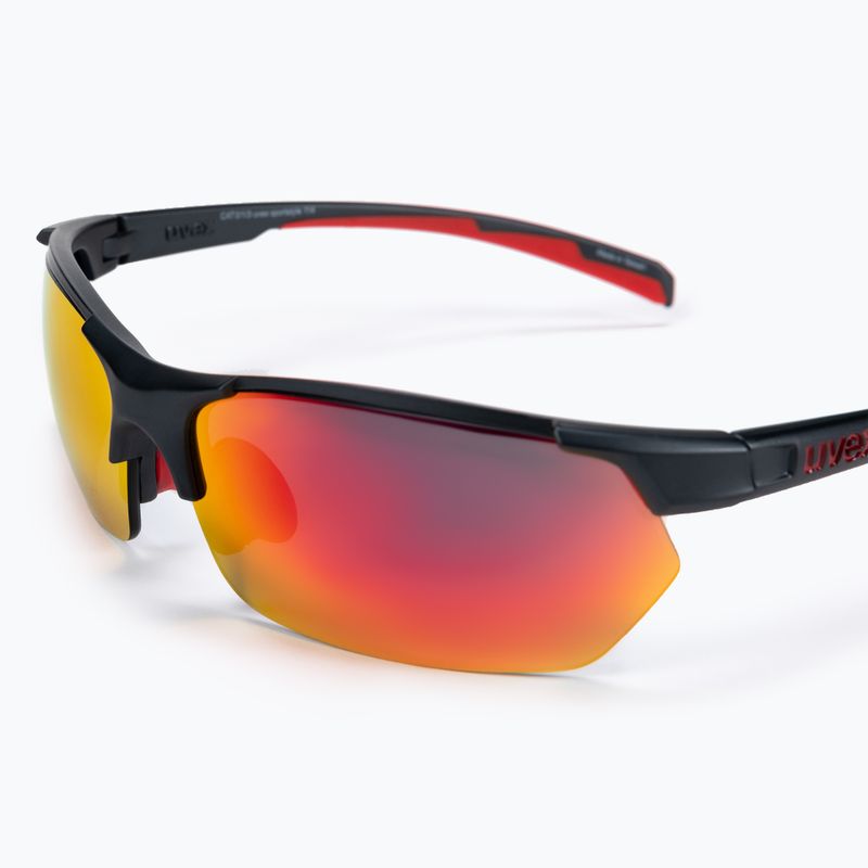 UVEX Sportstyle 114 Sonnenbrille schwarz-rot S5309395316 5