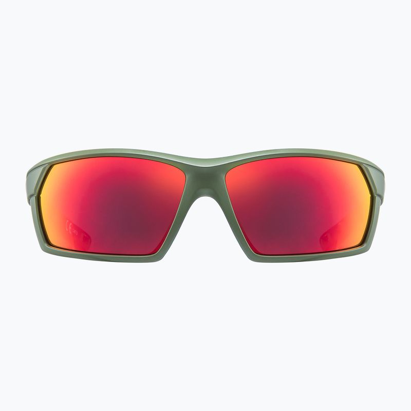 UVEX Sportstyle 225 olivgrün matt/verspiegelt silberne Sonnenbrille 53/2/025/7716 6