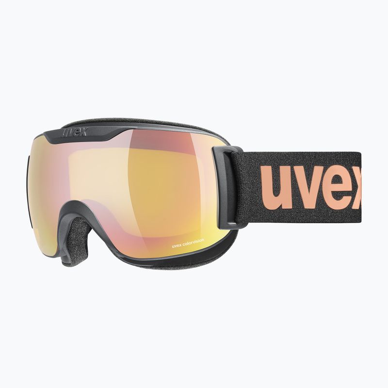 Skibrille UVEX Downhill 2 S black mat/mirror rose colorvision yellow 55//447/243 8
