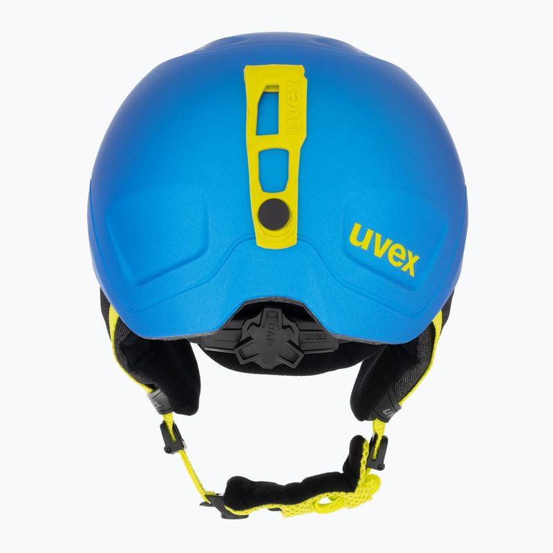 Kinderskihelm UVEX Manic Pro blau/lime matt 3