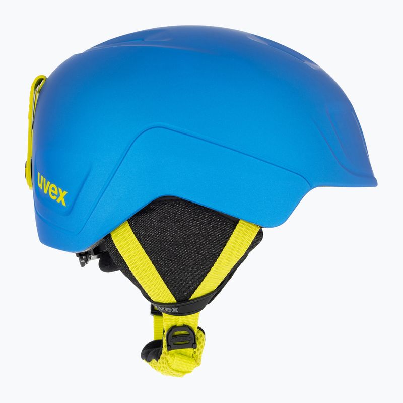 Kinderskihelm UVEX Manic Pro blau/lime matt 4