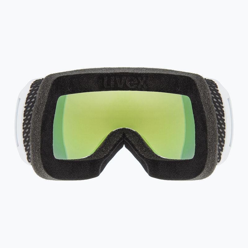 UVEX Downhill 2100 CV Race weiß matt/verspiegelt orange klar Skibrille 2