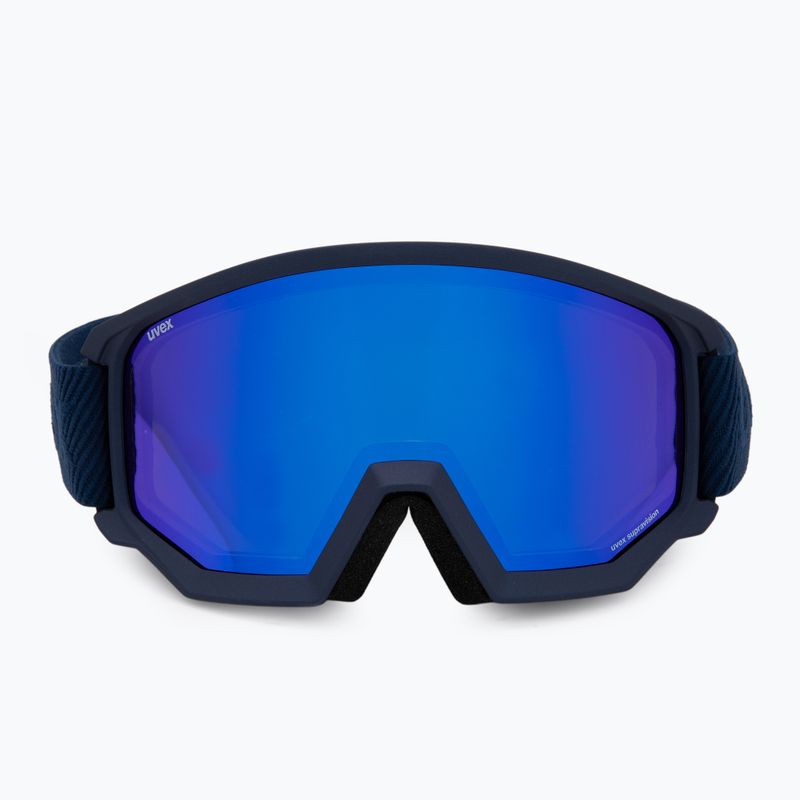 Skibrille UVEX Athletic FM navy matt/mirror blue green 2