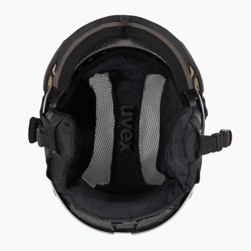 Skihelm UVEX Wanted Visor rhino matt/mirror blue/smoke 6