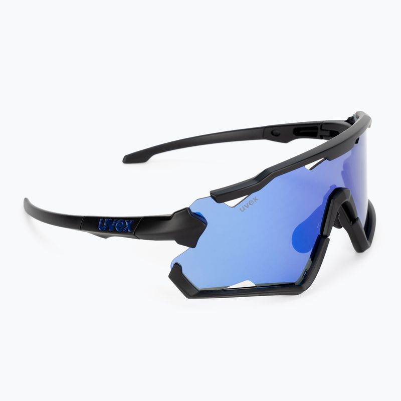 UVEX Sportstyle 228 schwarz matt/verspiegelt blau Fahrradbrille 53/2/067/2206