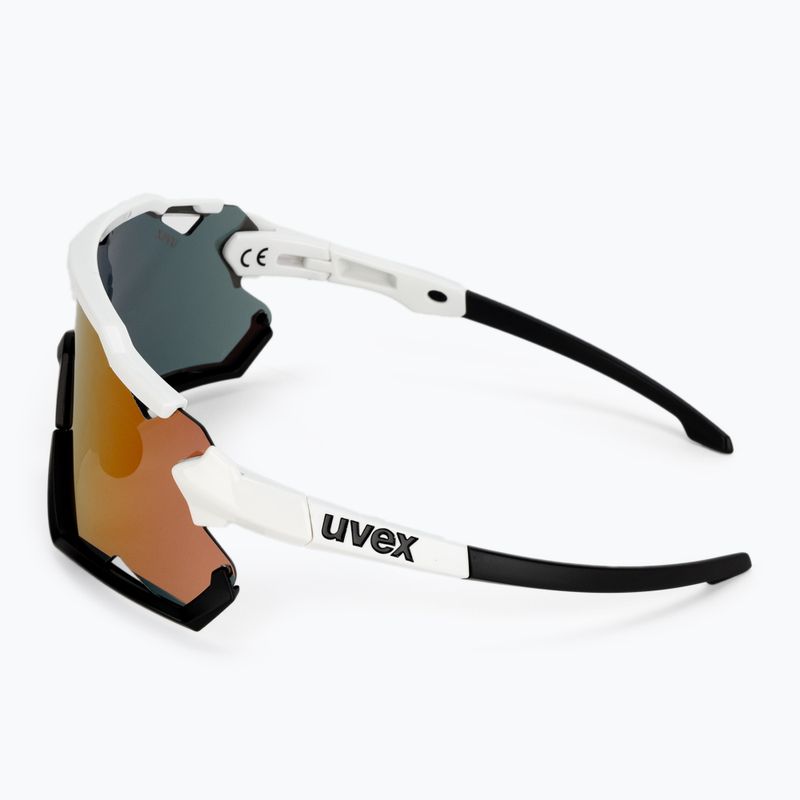 Fahrradbrille UVEX Sportstyle 228 weiß schwarz/rot verspiegelt 53/2/067/8206 4